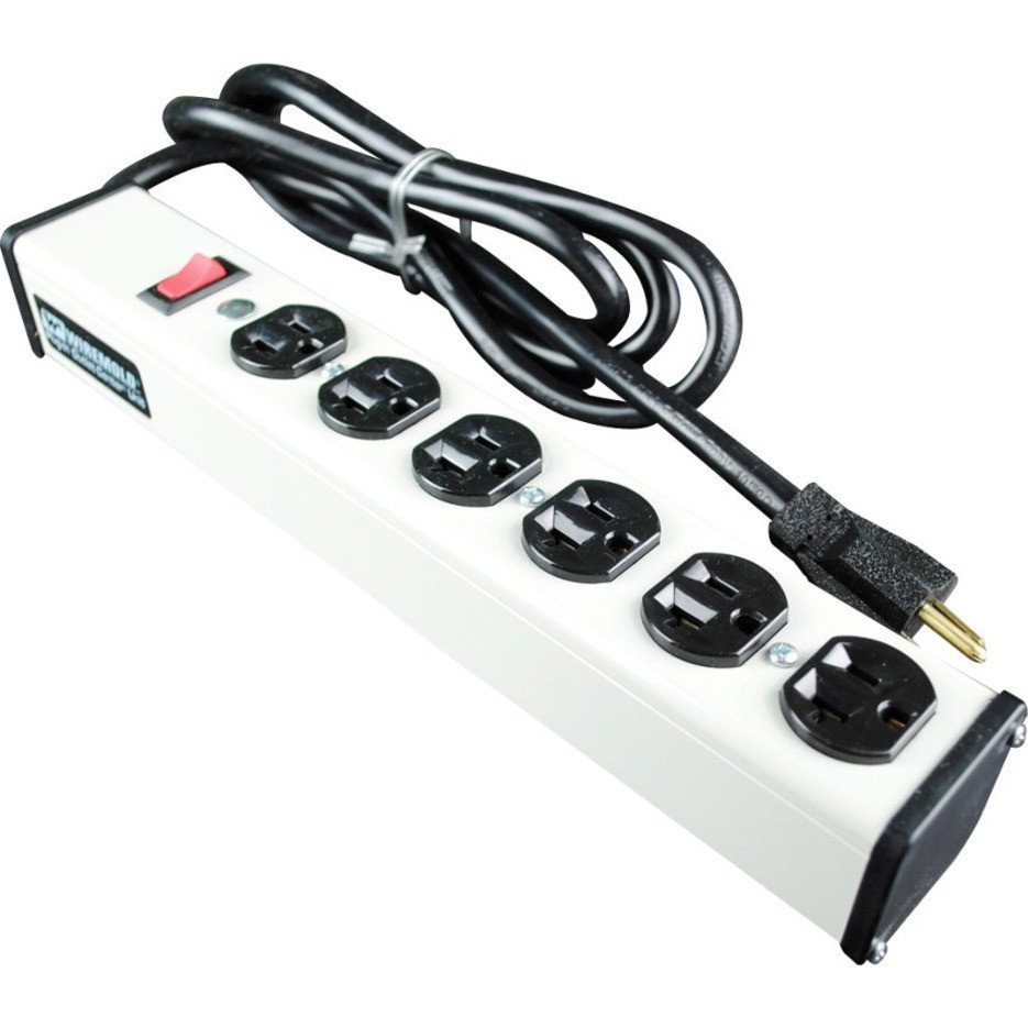 Wiremold Plug-In Outlet Center 6-Otlet Power Strip - ULB620-15