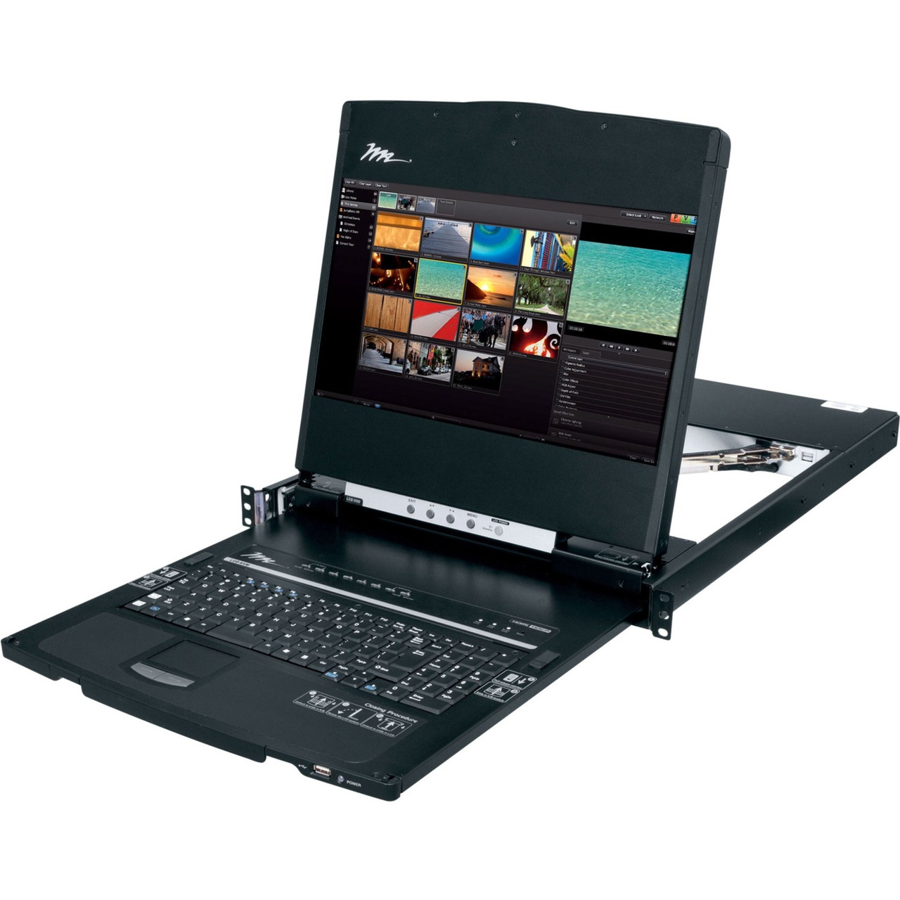 Middle Atlantic LCD Rack Mounted High Definition Console - 17in 1080P Widescreen Display - RM-KB-LCD17KVMHD