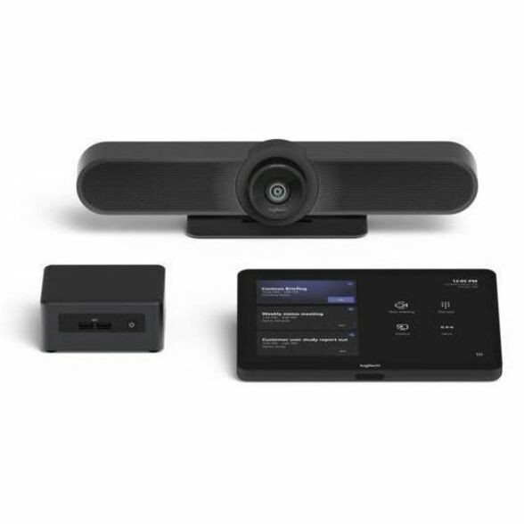 Logitech Small Microsoft Teams Rooms with Tap + MeetUp + ASUS NUC - For Video Conferencing, Huddle Space, Collaboration Space, Meeting Room - Small Room Size Supported - 1280 x 800 Video (Live) - WXGA - 2 x HDMI Out - USB - TAPMUPMSTASU2