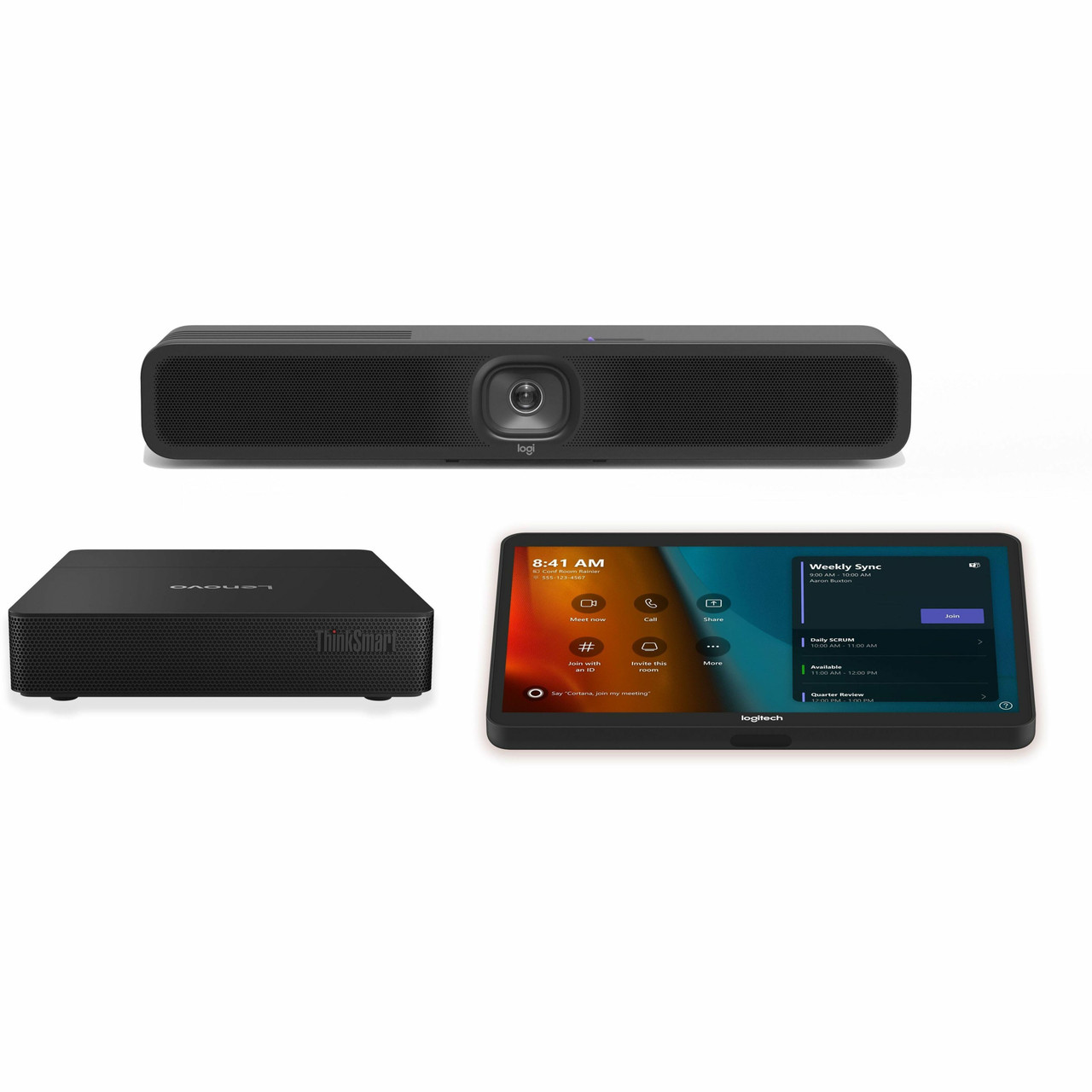 Logitech Small Microsoft Teams Rooms on Windows with Tap + MeetUp 2 + Lenovo ThinkSmart Core Gen 2 - For Video Conferencing - Small Room Size Supported - 3840 x 2160 Video (Live) - 4K - 3 x HDMI Out - USB - Wireless LAN - TAPMUP2MSTLNV3