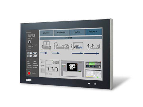 Advantech FPM-D18W-BE 19" Class LED Touchscreen Monitor - 16:9 - 18.5" Viewable - Projected Capacitive - HD - Thin Film Transistor (TFT) - 16.7 Million Colors - 450 Nit - LED Backlight - Silver - 2 Year