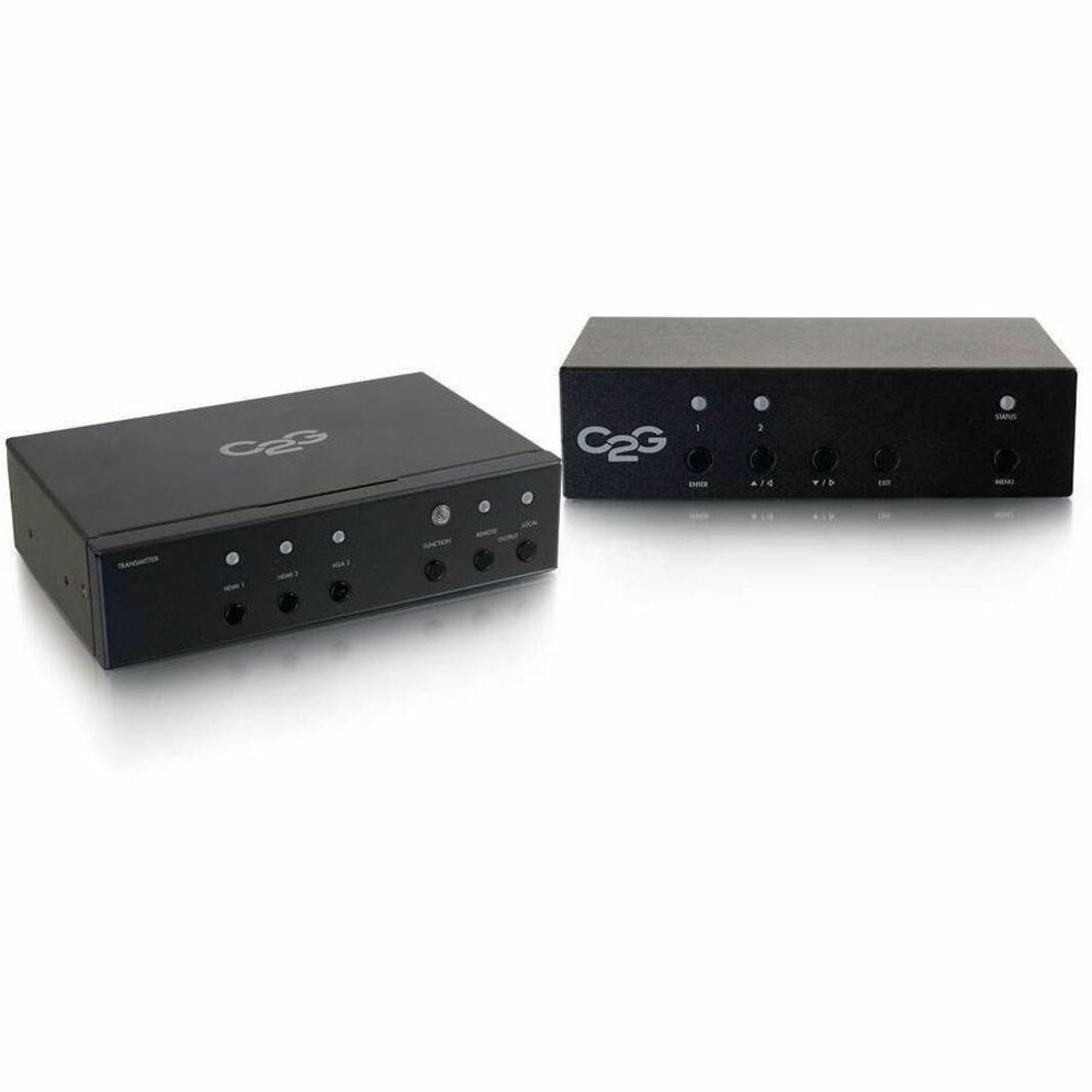 C2G HDMI and VGA + Stereo Audio HDBaseT over Cat Extender Transmitter to Scaler/De-Embedder Kit (TAA Compliant) - CG29319
