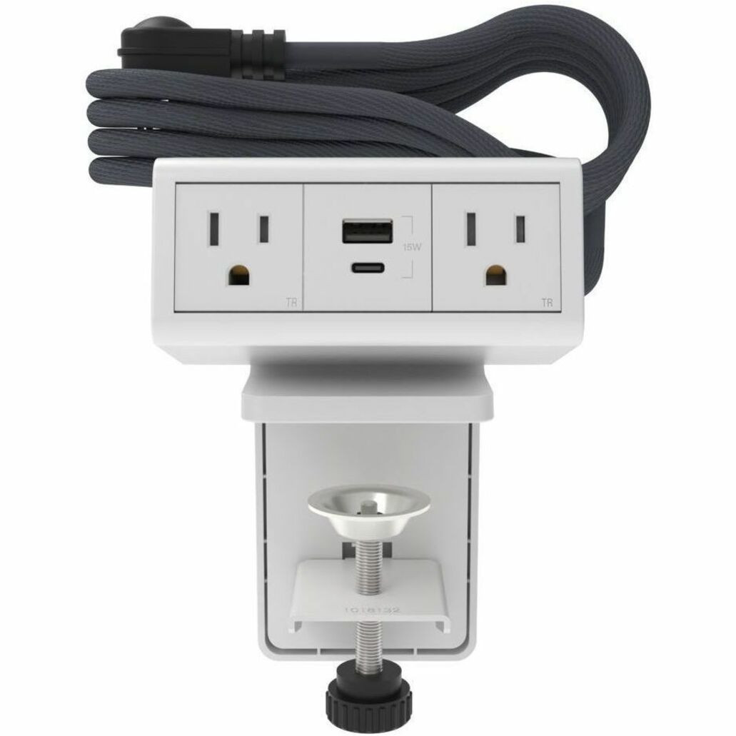 Wiremold DPC Series Dash 3-Cube Desktop Power Center - White - D3RUR6XRWC