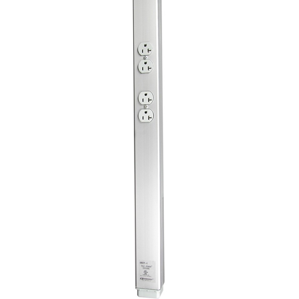 Wiremold AMDTP-412 - AMDTP-4 Series Aluminum Tele-Power Pole - AMDTP-412