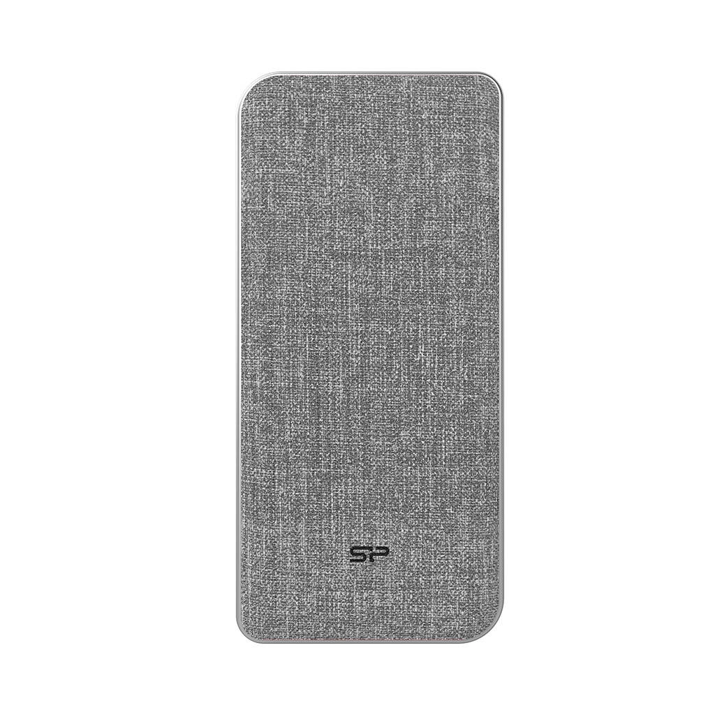 Silicon Power QP77 Power Bank, 10000mAh, Light Pewter Grey - SP10KMAPBKQP771G