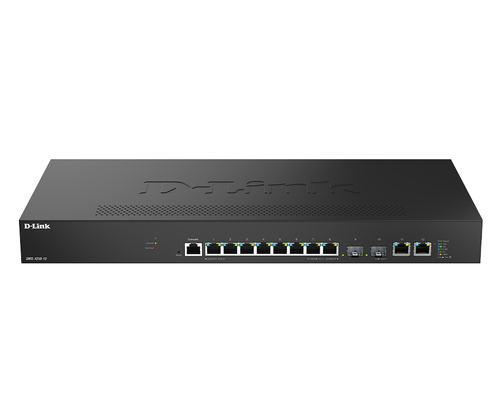 D-Link 12-Port 2.5G Layer 2 Standard Smart Switch - DMS-1250-12