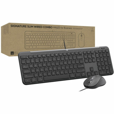 Logitech Signature Slim Wired Combo MK625 for Business (Graphite) - Brown Box - 920-013303