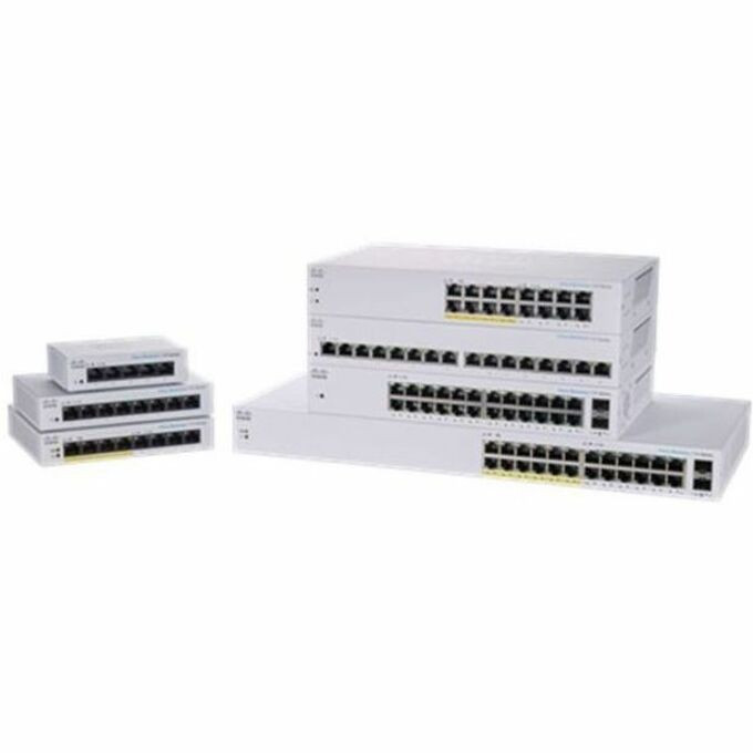 Cisco Refurbished 110 CBS110-24T Ethernet Switch - 24 Ports - Gigabit Ethernet - 10/100/1000Base-T, 1000Base-X - Refurbished - 2 Layer Supported - Modular - 2 SFP Slots - 16.34 W Power Consumption - Twisted Pair, Optical Fiber - CBS110-24T-NA-RF