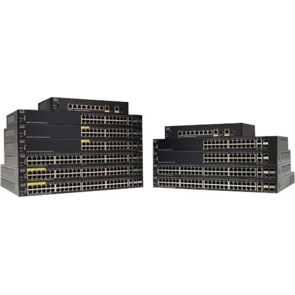 Cisco Refurbished SG350-28 28-Port Gigabit Managed Switch - 26 Ports - Manageable - Gigabit Ethernet - 10/100/1000Base-TX - SG350-28-K9-UK-RF