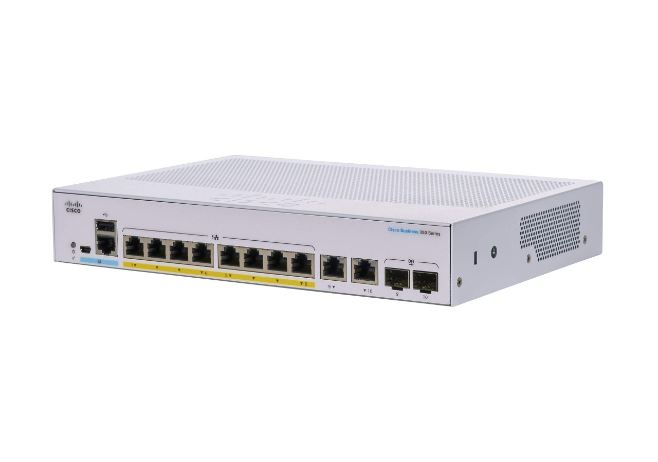 Cisco Refurbished 350 CBS350-8FP-2G Ethernet Switch - CBS350-8FP-2GNA-RF