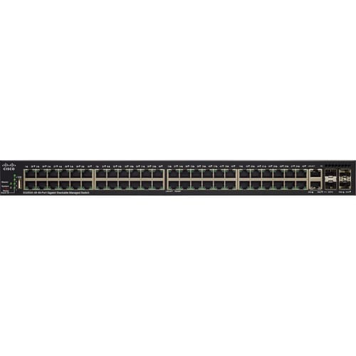 Cisco Refurbished SG350X-48P Layer 3 Switch - 48 Ports - Manageable - Gigabit Ethernet, 10 Gigabit Ethernet - 10/100/1000Base-T -  SG350X-48P-K9CN-RF