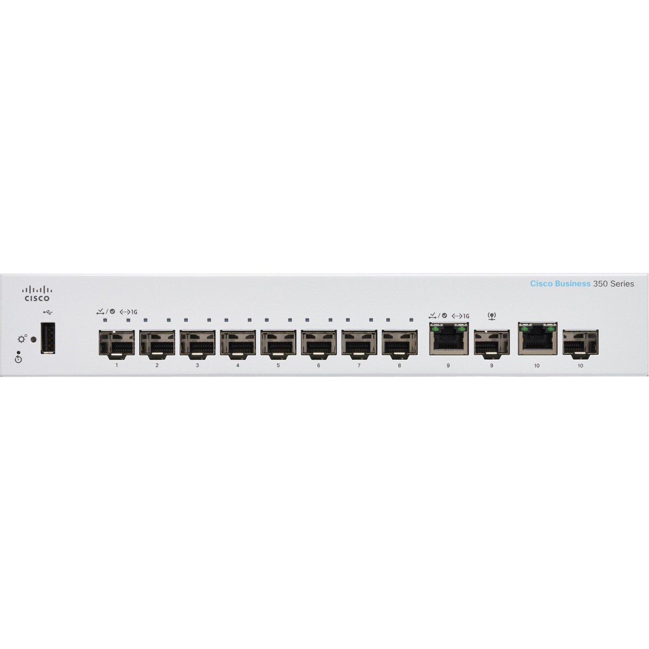 Cisco Refurbished Business CBS350-8S-E-2G Ethernet Switch - 2 Ports - Manageable - Gigabit Ethernet - 1000Base-T, 1000Base-X - CBS350-8S-E2GUK-RF