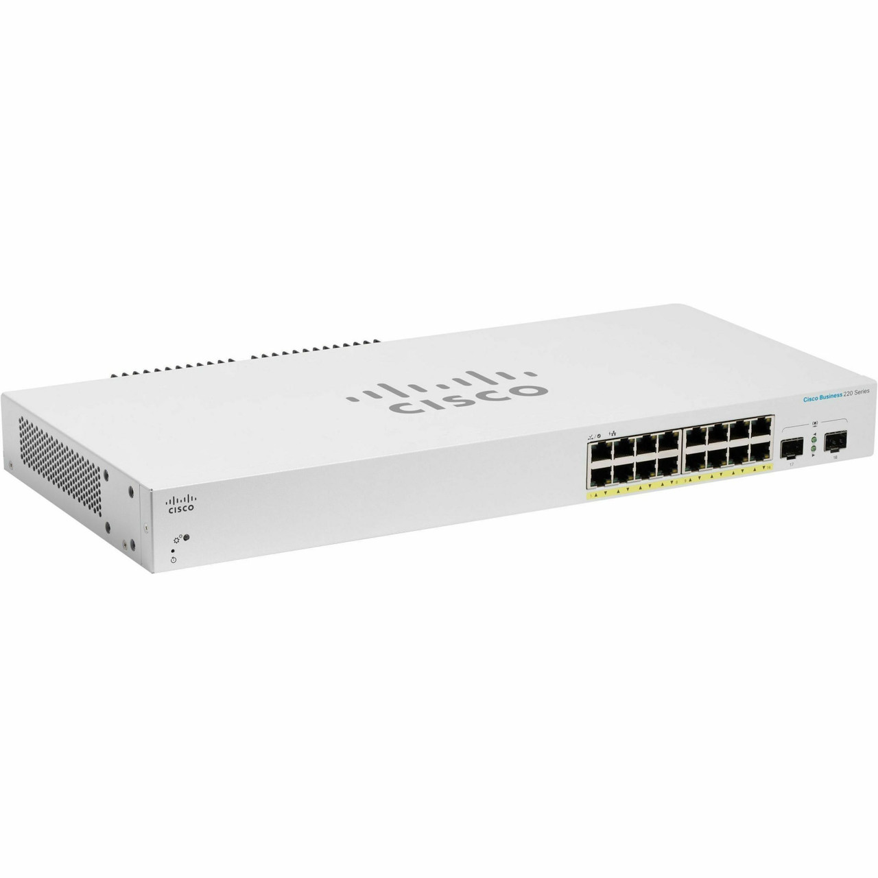 Cisco Refurbished Business CBS220-16T-2G Ethernet Switch - 16 Ports - Manageable - Gigabit Ethernet - 1000Base-T, 1000Base-X - CBS220-16T-2GAU-RF