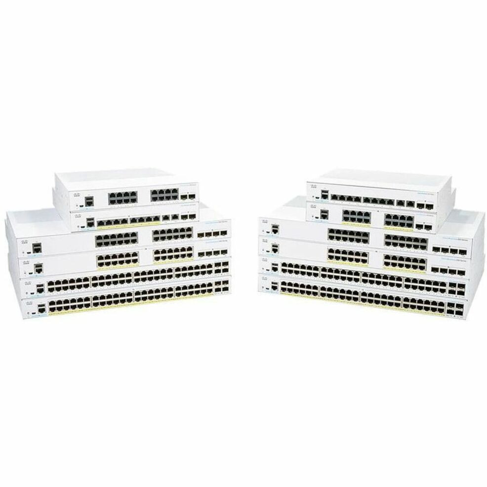 Cisco Refurbished 350 CBS350-24T-4X Layer 3 Switch -  1RU - Wired - 10Gbps - Networking / Ports Qty: 31 - Gigabit Ethernet - ARM - 512MB RAM - 256MB Flash Memory - 100-240V - CBS350-24T-4XEU-RF