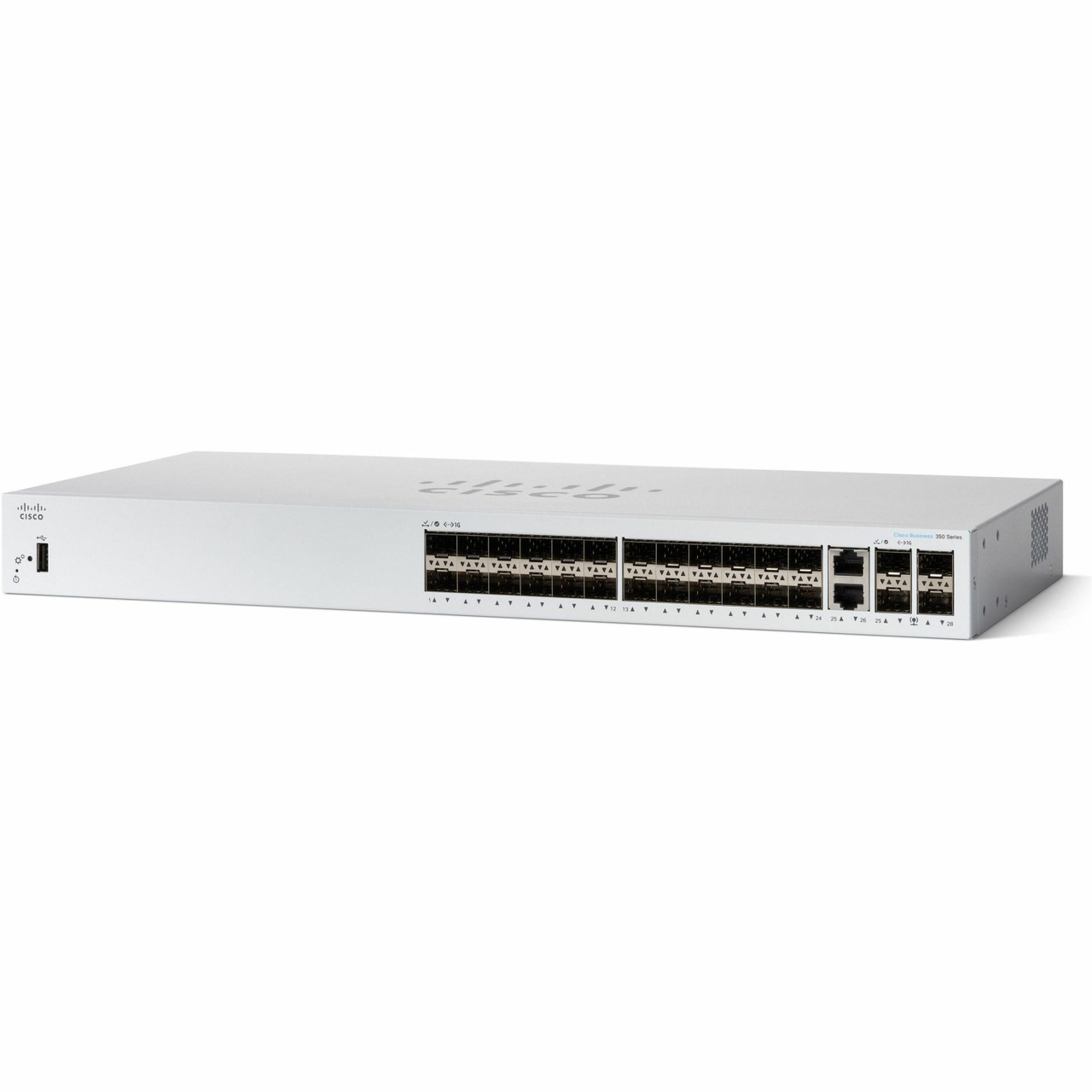 Cisco Refurbished Business CBS350-24S-4G Ethernet Switch - 2 Ports - Manageable - Gigabit Ethernet - 1000Base-X, 1000Base-T - CBS350-24S-4GEU-RF