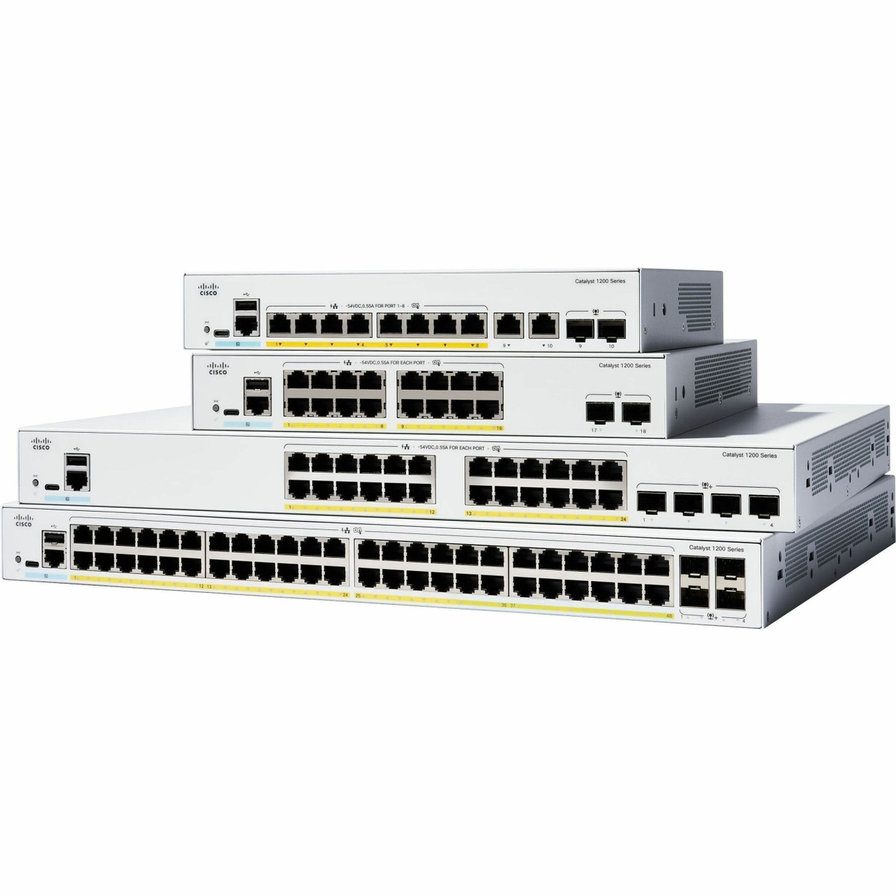Cisco Refurbished Catalyst C1200-8FP-2G Ethernet Switch - 10 Ports - Manageable - Gigabit Ethernet - 1000Base-X, 10/100/1000Base-T - C1200-8FP-2G-RF