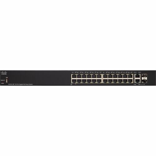 Cisco Refurbished  SG250-26P 26-Port Gigabit PoE Smart Switch - 26 Ports - Gigabit Ethernet - 10/100/1000Base-TX - SG250-26P-K9-UK-RF