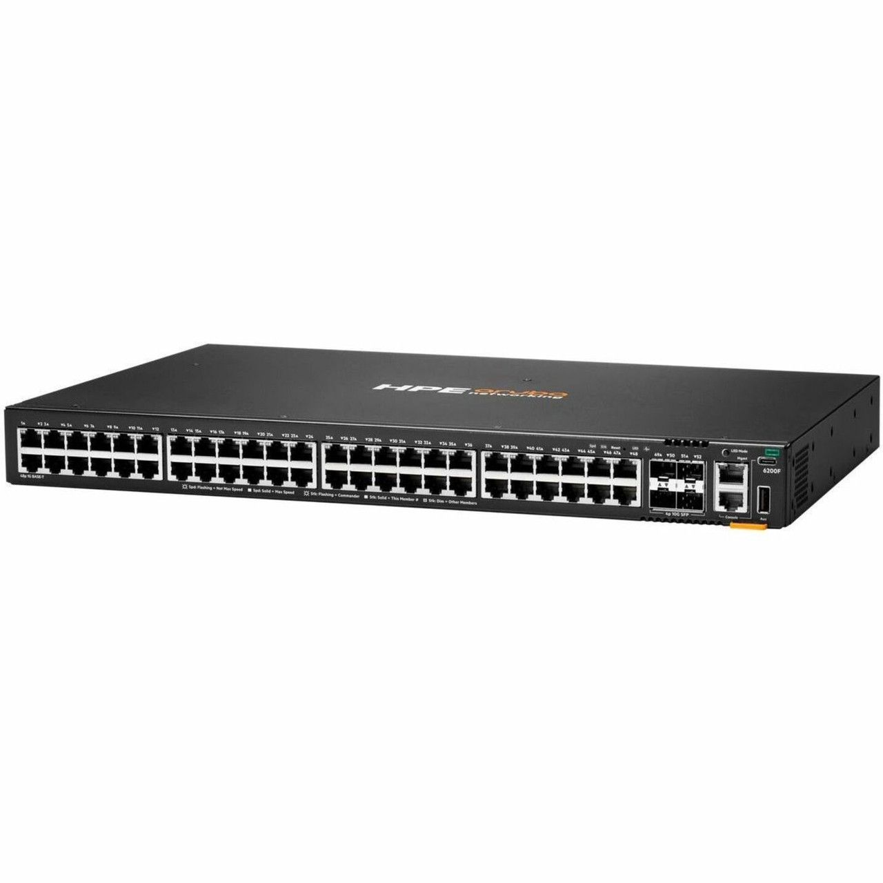 Aruba CX 6200F 48G 4SFP+ Switch - 48 Ports - Manageable - Gigabit Ethernet, 10 Gigabit Ethernet - JL726B#ACJ