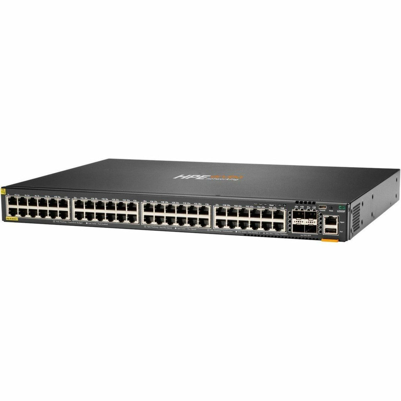 Aruba CX 6300F 48-port 1GbE Class 4 PoE and 4-port SFP56 Switch - JL665A#ARB