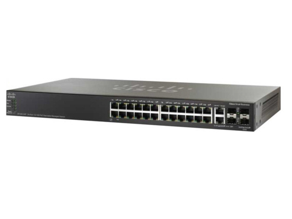 Cisco Refurbished Switch - SF550X-24P - 1RU - Wired - 10Gbps - Networking / Ports Qty: 31 - Gigabit Ethernet - SF550X-24P-K9BR-RF