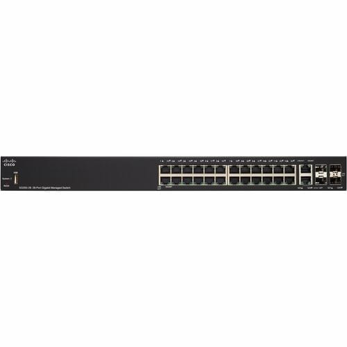 Cisco Refurbished SG350-28 28-Port Gigabit Managed Switch - 26 Ports - Manageable - Gigabit Ethernet - 1000Base-T- SG350-28-K9-CN-RF
