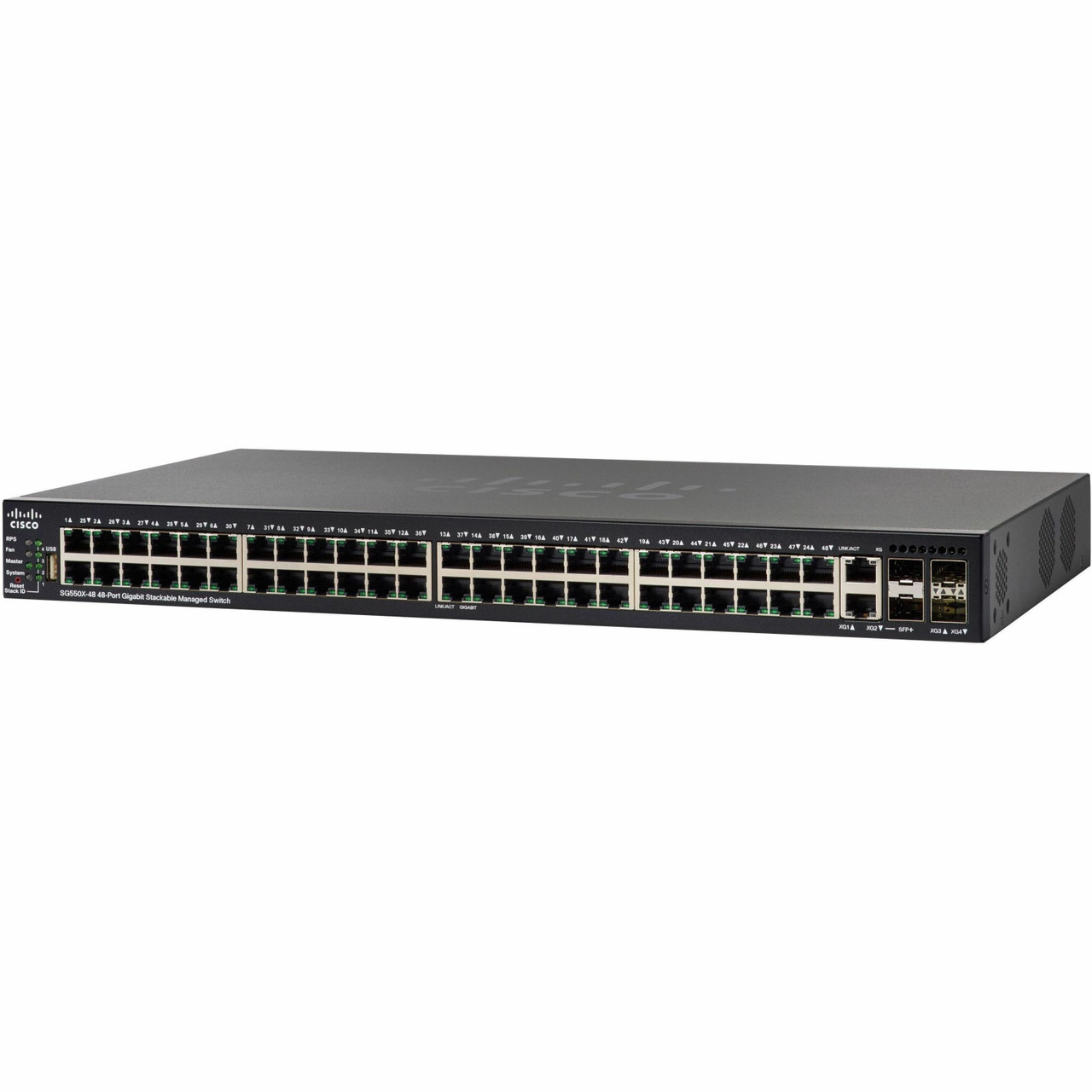 Cisco Refurbished SG550X-48MP Layer 3 Switch - 50 Ports - Manageable - Gigabit Ethernet, 10 Gigabit Ethernet - 10GBase-X - SG550X-48MPK9BR-RF