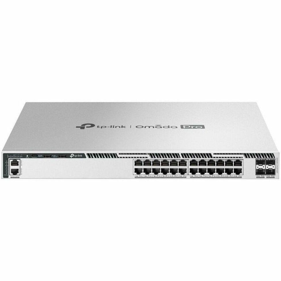 Omada Pro 24-Port Gigabit Stackable L3 Managed PoE+ Switch with 4 10G Slots - S6500-24GP4XF