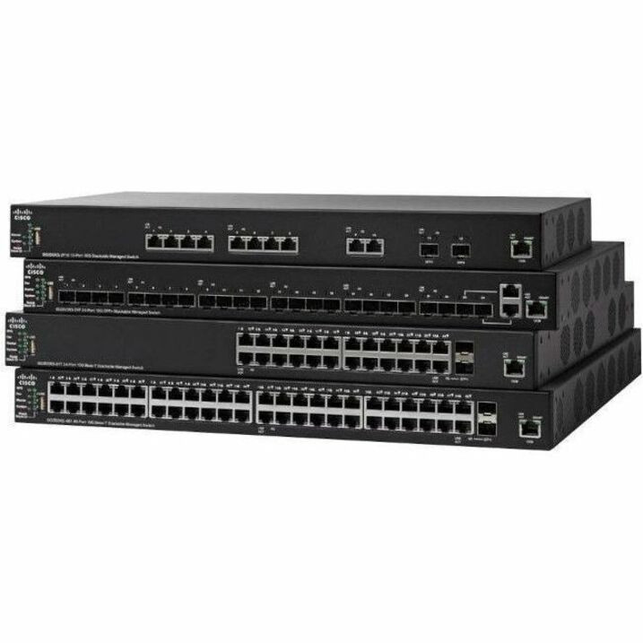 Cisco Refurbished SX350X-08 8-Port 10GBase-T Stackable Managed Switch - 8 Ports - Manageable - 10 Gigabit Ethernet - 10GBase-T- SX350X-08-K9-JP-RF