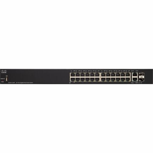 Cisco Refurbished SG250-26HP 26-Port Gigabit PoE Smart Switch - 26 Ports - Manageable - Gigabit Ethernet - 1000Base-T, 1000Base-X - SG250-26HP-K9AU-RF