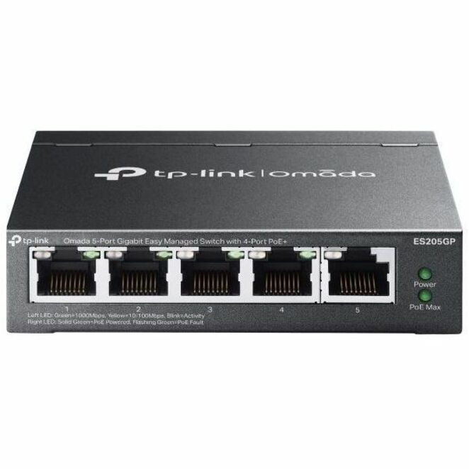TP-Link Omada 5-Port Gigabit Easy Managed Switch with 4-Port PoE+ - ES205GP