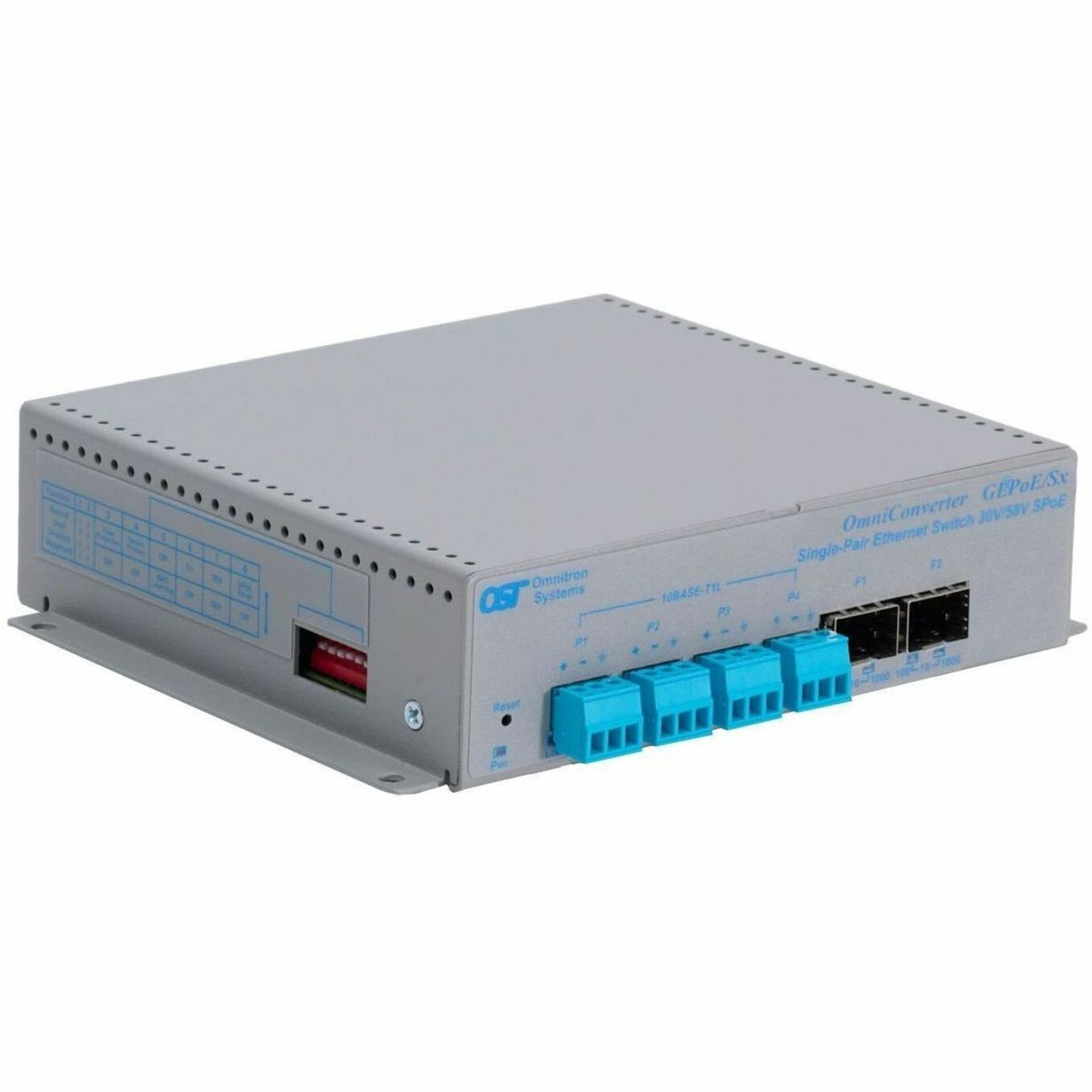 Omnitron Systems OmniConverter GLPoE/Sx Unmanaged Single Pair Power Over Ethernet Switch - 2931-0-40-1