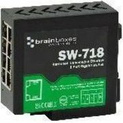 Brainboxes Hardened Industrial 8 Port Gigabit Ethernet Switch DIN Rail Mountable - SW-718