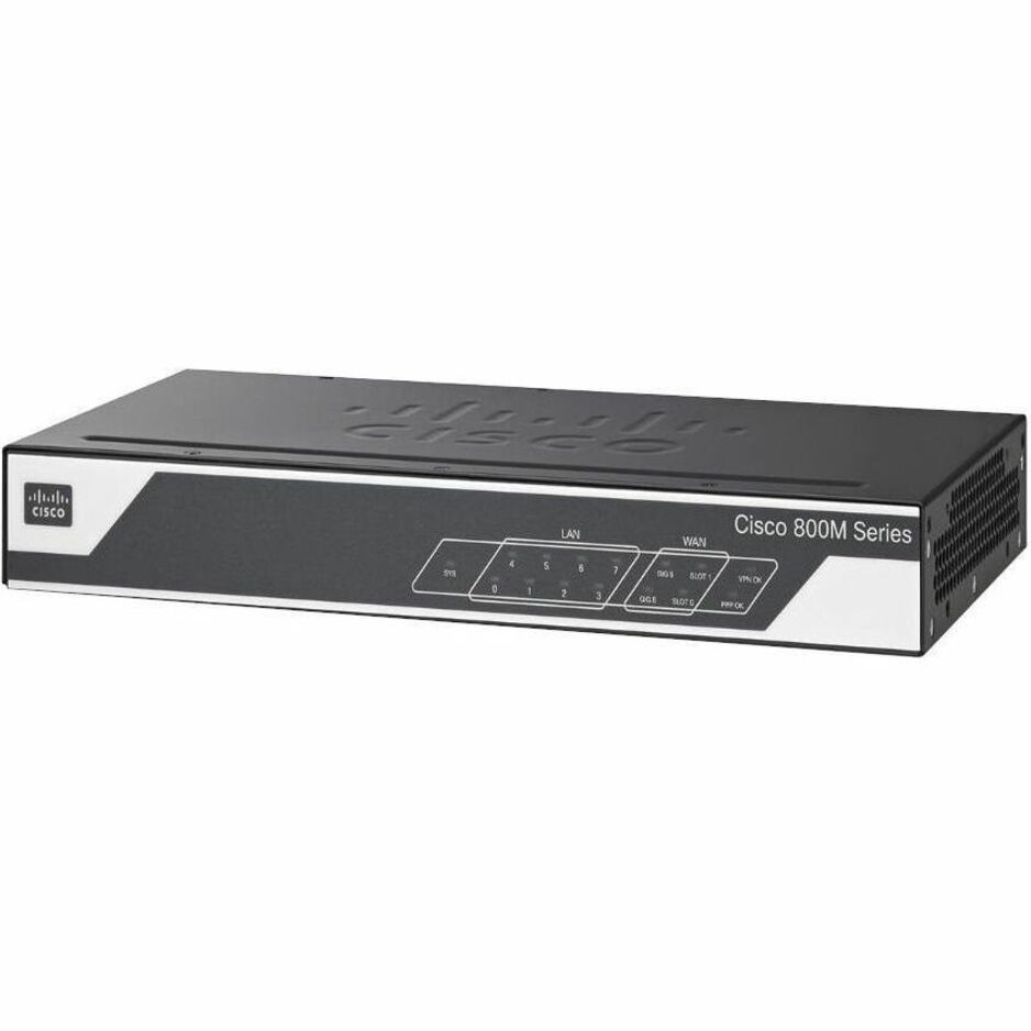 Cisco C841M-4X Router - Refurbished - 5 Ports - 4 RJ-45 Port(s) - 2 WAN Port(s) - Slots512 MB - Gigabit Ethernet - IEEE 802.1Q, IEEE 802.1x, IEEE 802.1D - Rack-mountable, Wall Mountable, Desktop - 1 Year - C841M-4XJSEC/K9-RF