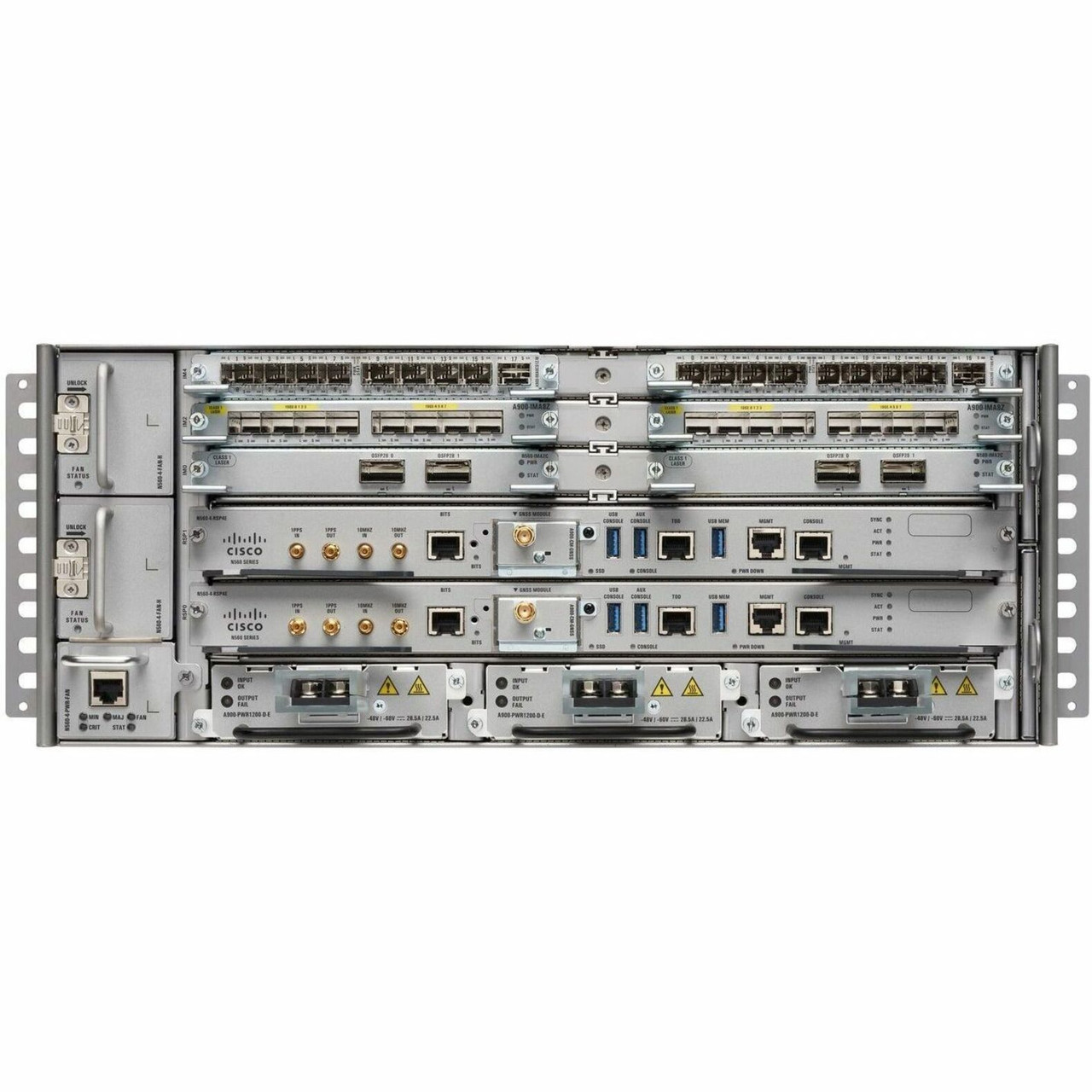 Cisco Refurbished 560-4 Router - 12 QSFP-DD Slots, Hardware Interface Modules (HIM) Slots, Route Switch Processor Slots - N560-4-SYS-E-RF