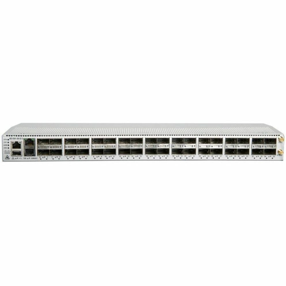 Cisco Refurbished 55A1 Router Chassis - Management Port - 36 QSFP+ Slots, QSFP28 Slots - 32 GB - 100 Gigabit Ethernet - IEEE 802.1Q, IEEE 802.3ad, IEEE 802.1ad, IEEE 802.1ae - 1U - Rack-mountable - 1 Year - NCS-55A1-36HSES-RF
