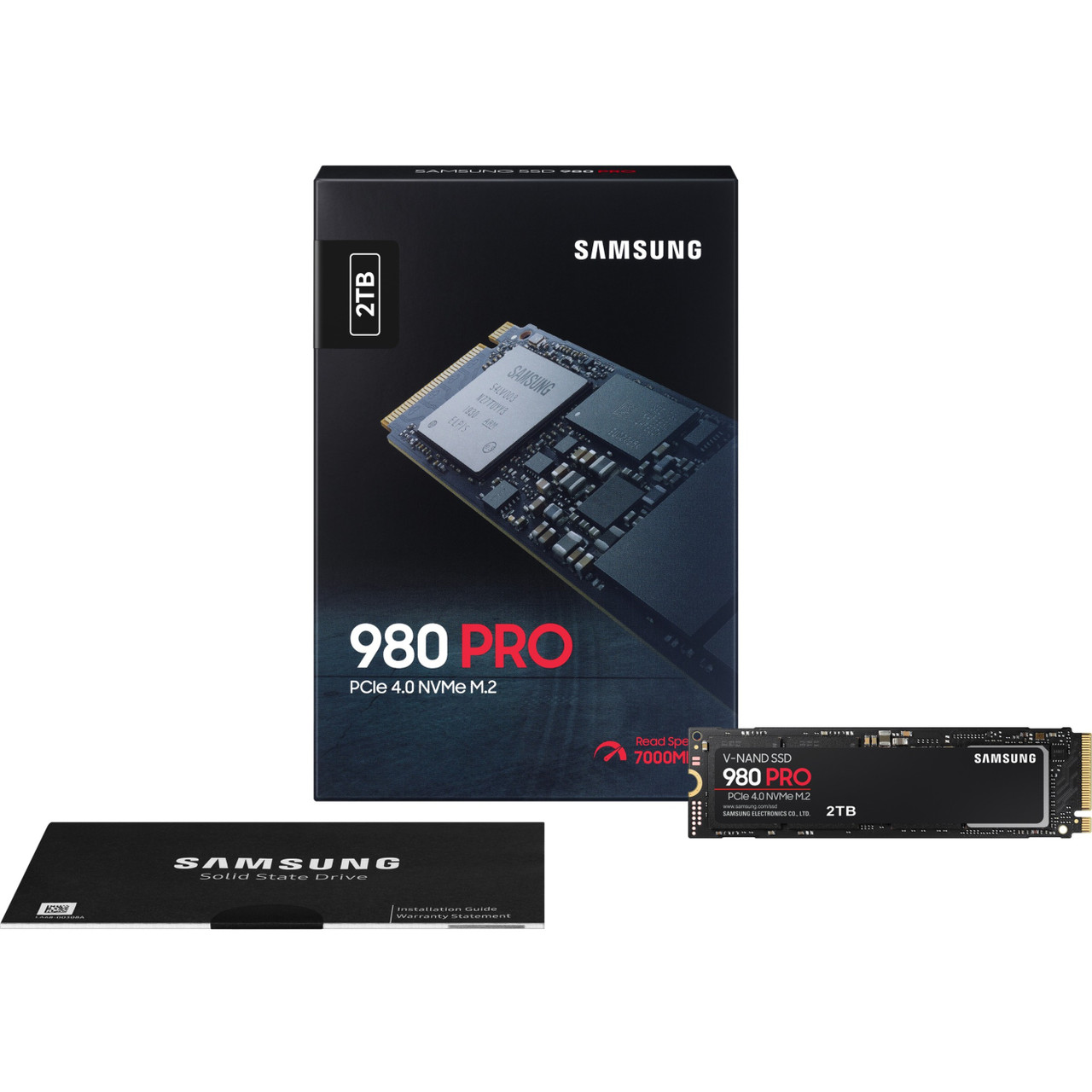 Samsung 980 PRO MZ-V8P2T0BW 2 TB Solid State Drive - M.2 2280 Internal - PCI Express NVMe (PCI Express NVMe 4.0 x4) - Black - MZ-V8P2T0BW