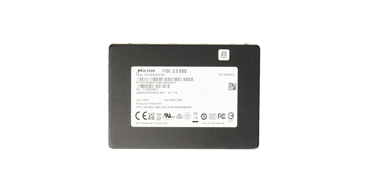 Micron 1100 2 TB Solid State Drive - 2.5" Internal - SATA (SATA/600) - TAA Compliant - MTFDDAK2T0TBN