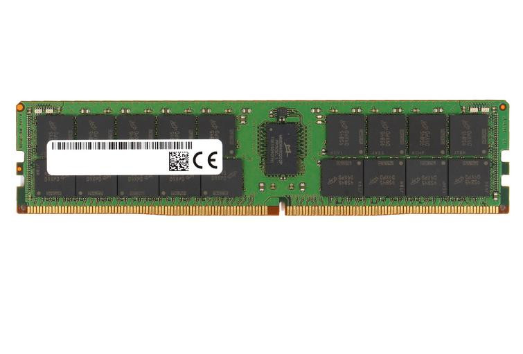 Micron Refurbished 64GB DDR4 SDRAM Memory Module - 64 GB - DDR4-3200/PC4-25600 DDR4 SDRAM - 3200 MHz - CL22 - ECC - Registered - 288-pin - DIMM - MTA36ASF8G72PZ-3G2B2-RF