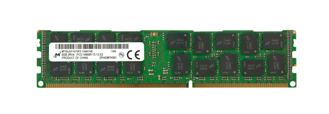 Micron RAM Module - 8 GB (1 x 8GB) - DDR3-1866/PC3-14900 DDR3 SDRAM - 1866 MHz Dual-rank Memory - CL13 - 1.50 V - ECC - Registered - 240-pin - DIMM - MT36JSF1G72PZ-1G9