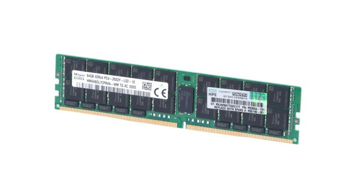 HPE RAM Module - 64 GB (1 x 64 GB) - DDR4-2933/PC4-23400 DDR4 SDRAM - 2933 MHz Quad-rank Memory - CL21 - P03054-791