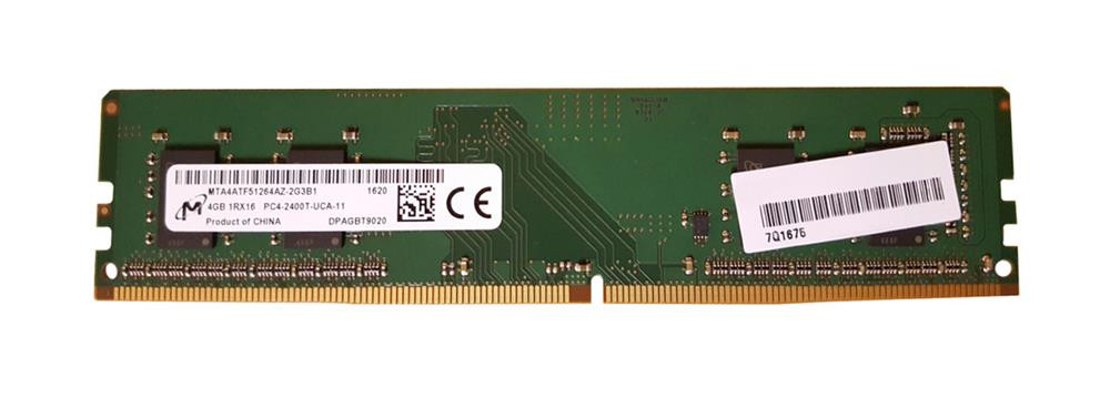 Micron RAM Module - 4 GB - DDR4-2400/PC4-19200 DDR4 SDRAM - 2400 MHz - 1.20 V - Unbuffered - DIMM - MTA4ATF51264AZ-2G3