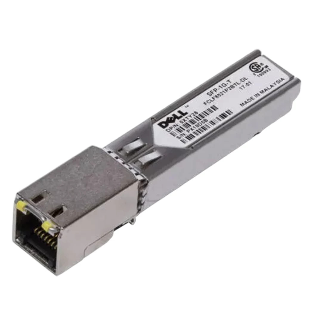 Dell SFP (mini-GBIC) Module - For Data Networking - 1 x RJ-45 1000Base-T Network LAN - Twisted PairGigabit Ethernet - 1000Base-T - 1000 Mbit/s - 0.10 km - SFP-1G-T