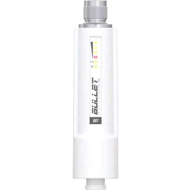 Ubiquiti Bullet M BM2HP IEEE 802.11n 100 Mbit/s Wireless Bridge - 2.40 GHz - 31.1 Mile Maximum Outdoor Range - 1 x Network (RJ-45) - Ethernet, Fast Ethernet - BULLETM2-HP-US