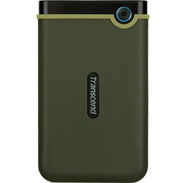 Transcend Storejet 25M3 Ts-1Tsj25M3G 1 Tb Portable Hard Drive - 2.5" External - Military Green - Usb 3.1 - 256-Bit Encryption Standard - 3 Year Warranty - TS1TSJ25M3G