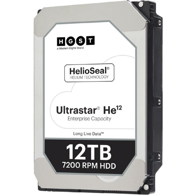 Hgst Ultrastar He12 12 TB Hard Drive - Internal - SAS (12Gb/s SAS) - 3.5" Carrier 12TB - 1EX1007