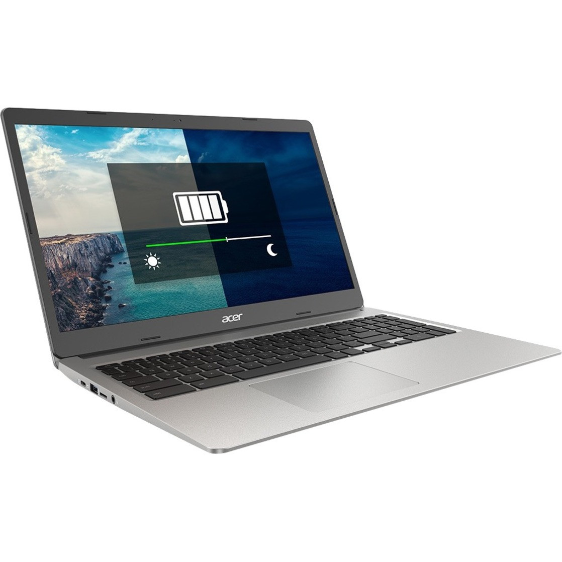 Acer Chromebook 315 CB315-4HT CB315-4HT-P5TF 15.6" Touchscreen Chromebook - Full HD - 1920 x 1080 - Intel Pentium Silver N6000 Quad-core (4 Core) 1.10 GHz - 8 GB Total RAM - 64 GB Flash Memory - Pure Silver - Chrome OS - NX.AZ1AA.003