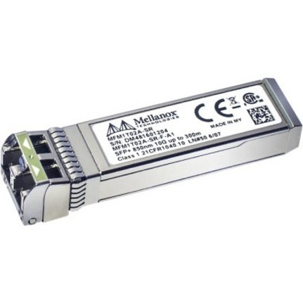 Qnap Mellanox SFP+ Module - For Optical Network, Data Networking - 1 x 10GBase-SR Network - Optical Fiber10 Gigabit Ethernet - 10GBase-SR - TRX-10GSFP-SR-MLX