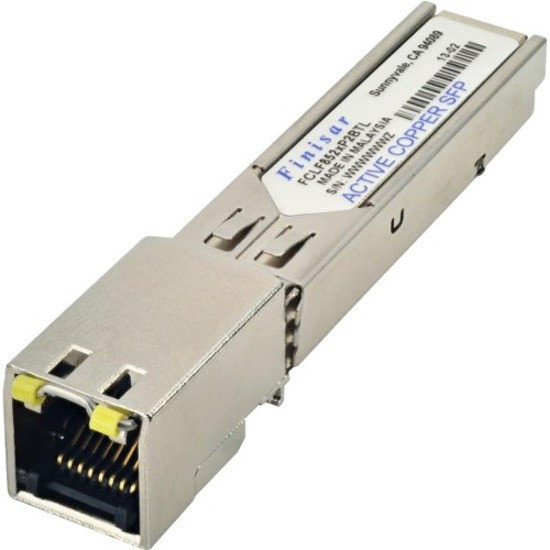 Finisar SFP (mini-GBIC) Module - For Data Networking - 1 x RJ-45 1000Base-T LAN - Twisted Pair Gigabit Ethernet - 1000Base-T - Hot-pluggable - FCLF8522P2BTL-RF Finisar SFP (mini-GBIC) Module - For Data Networking - 1 x RJ-45 1000Base-T LAN - Twisted Pair Gigabit Ethernet - 1000Base-T - Hot-pluggable - FCLF8522P2BTL-RF