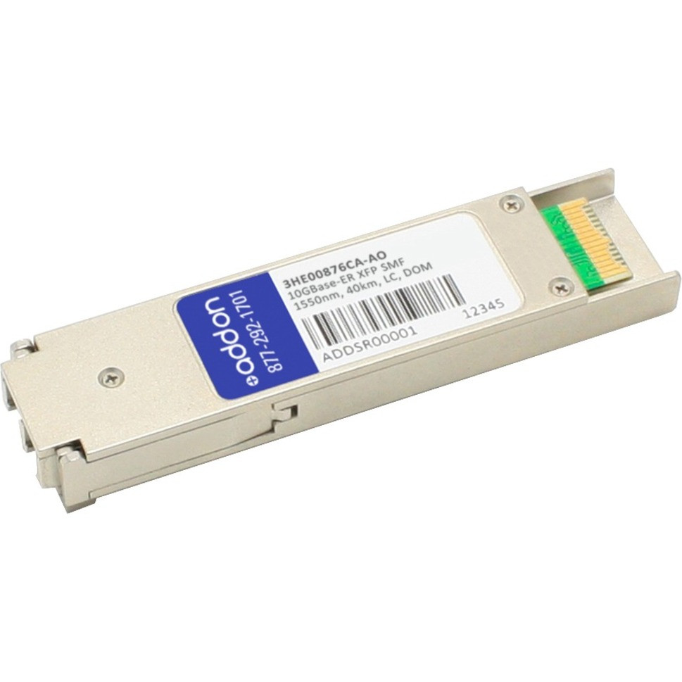 AddOn Alcatel-Lucent Nokia 3HE00876CA Compatible TAA Compliant 10GBase-ER XFP Transceiver (SMF, 1550nm, 40km, LC, DOM) - 100% compatible and guaranteed to work - 3HE00876CA-AO