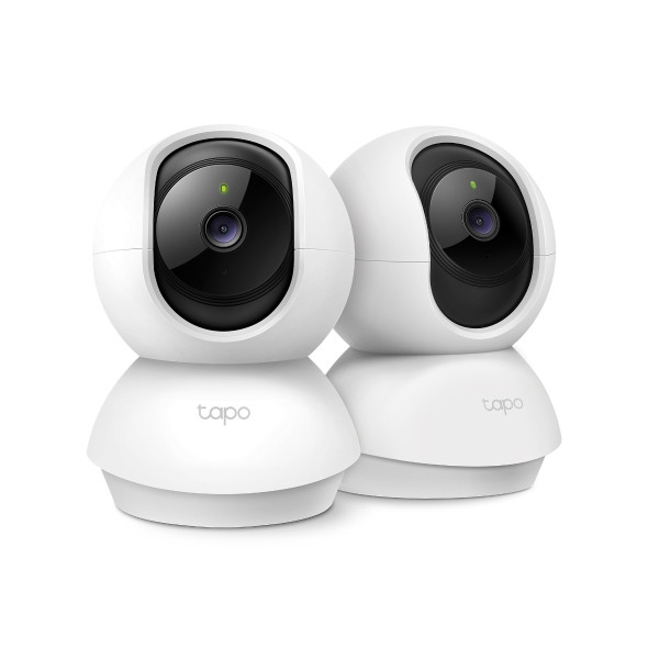 TP-Link Tapo C210 3MP Pan & Tilt Indoor Wi-Fi Security Camera with Night Vision (2-Pack) - TAPO C210P2